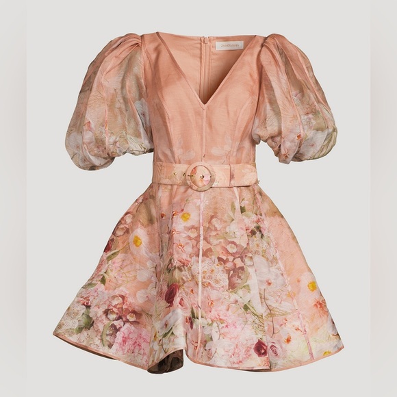 Zimmermann Dresses & Skirts - Zimmermann Blush Garden floral mini dress size 4